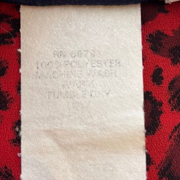 C.B. Collections Red and Black Leopard Print Faux Tank Blouse - Picture 9 of 10